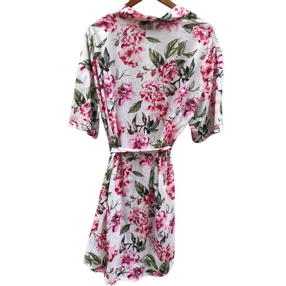 Show Me Your Mumu Floral Brie Robe Kimono Style Pink White OS - Picture 14 of 16